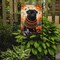 Edge Collections - 11 1/4" X 15 1/2" - Multicolor - Garden Black Pug Fall Garden Flag - 1 Piece